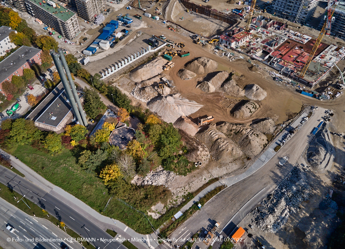 13.10.2022 - Baustelle Alexisquartier und Pandion Verde in Neuperlach